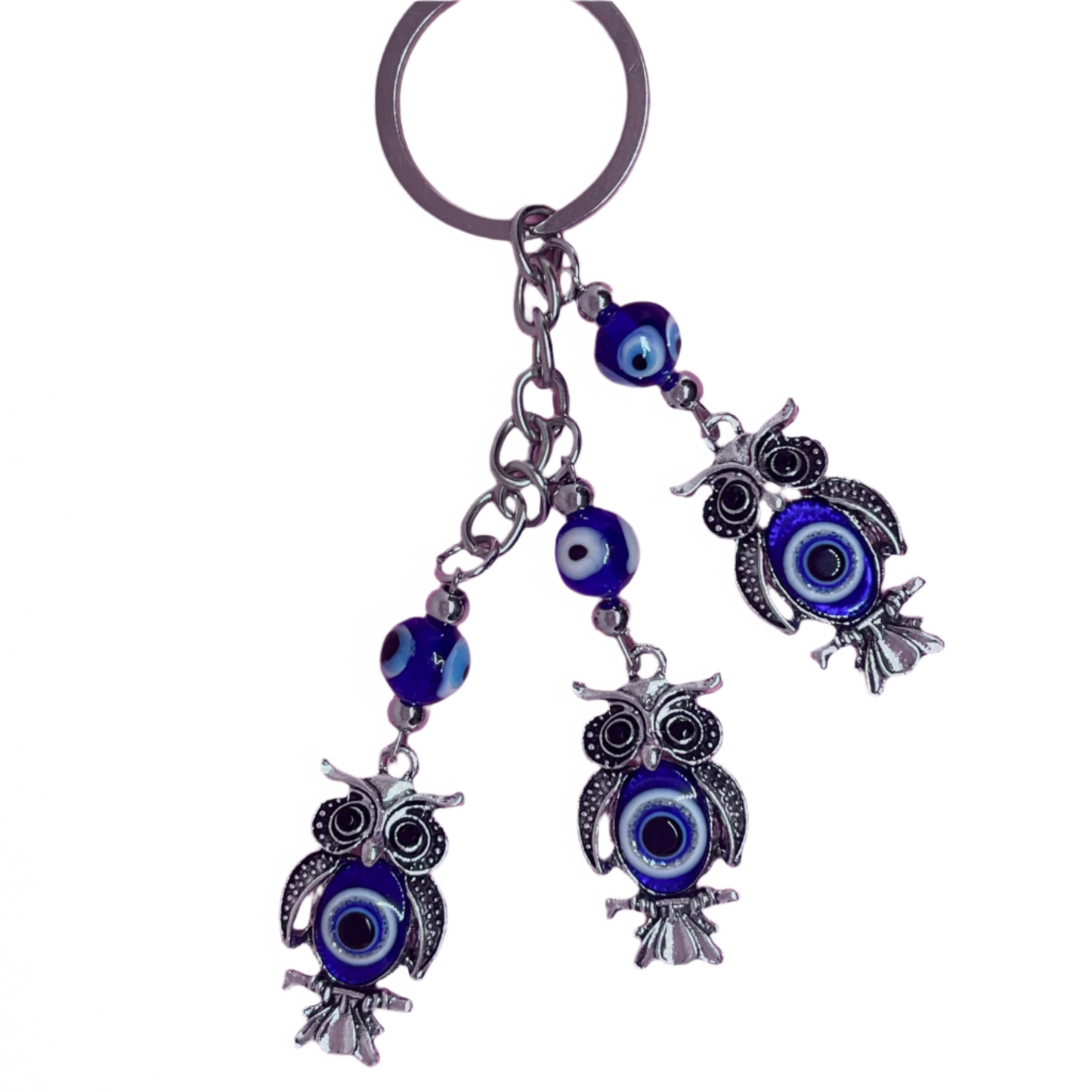 Evil Eye Owl Keychain
