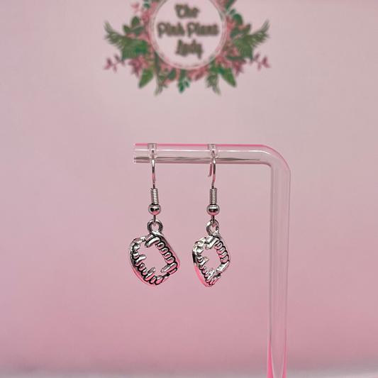 Dangle Vampire Teeth Earrings