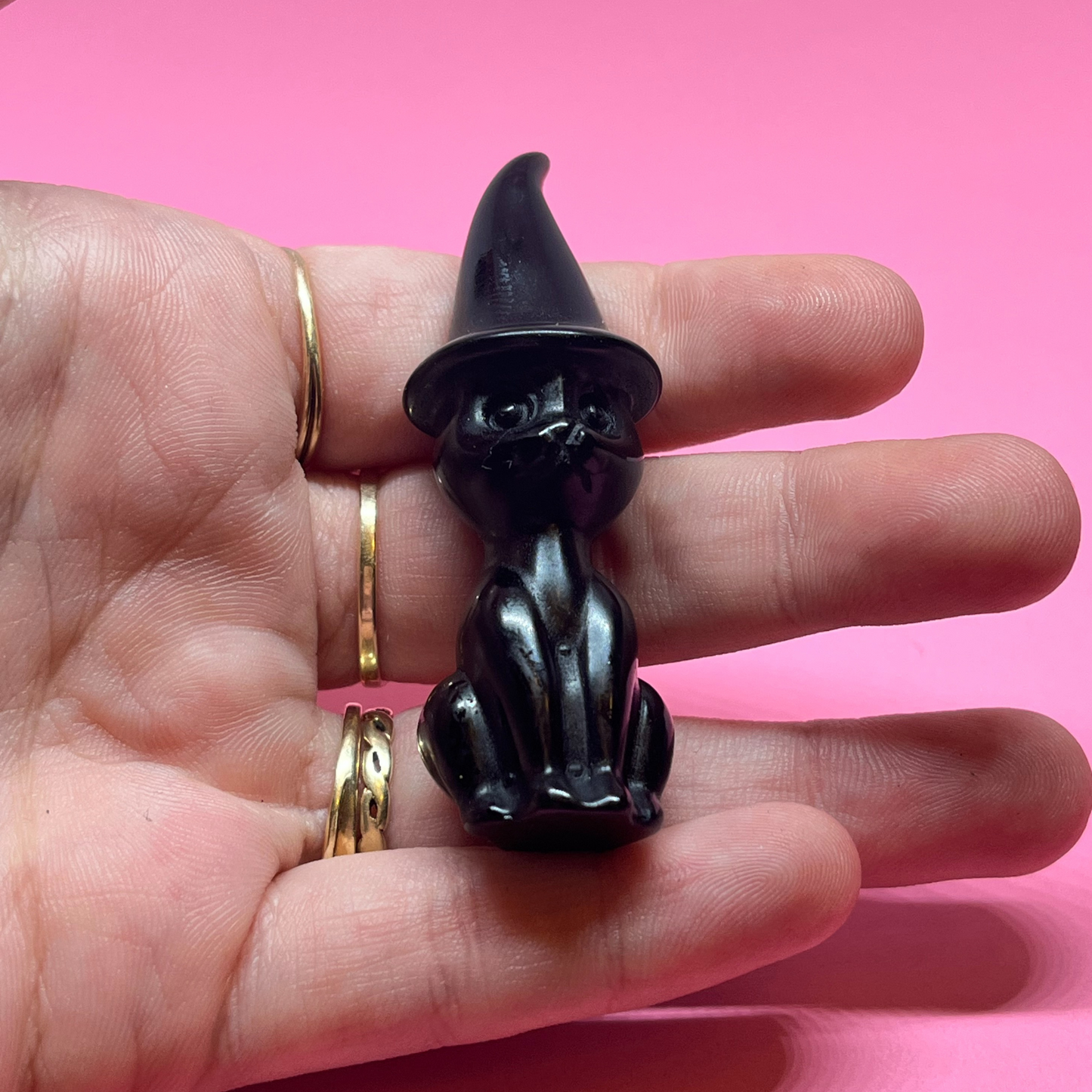 Obsidian Witch Cat