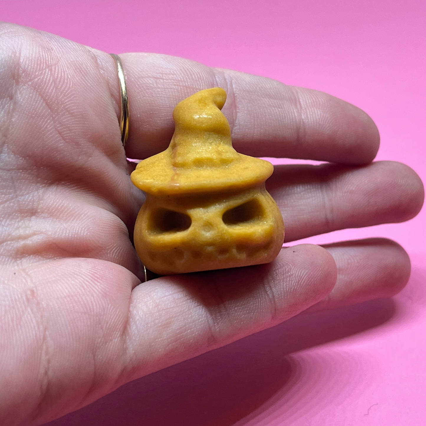 Yellow Jasper Witchy Pumpkin