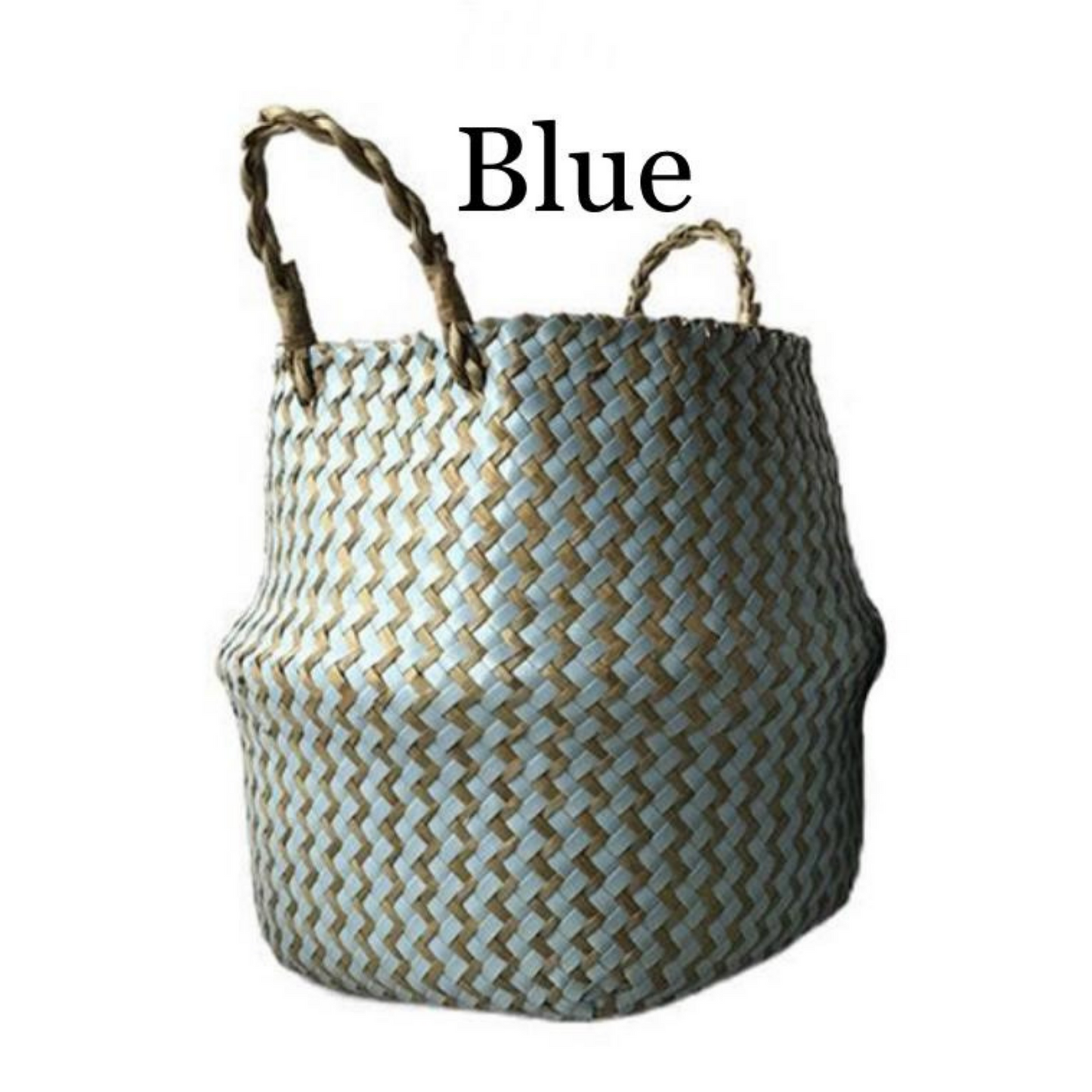 Handwoven Belly Foldable Basket Seagrass